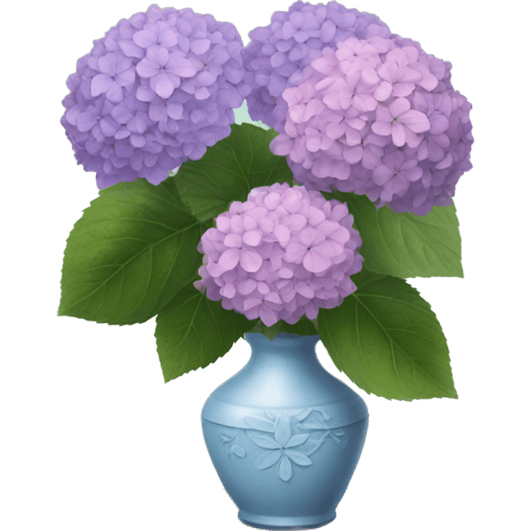 Hydrangeas in a vase emoji