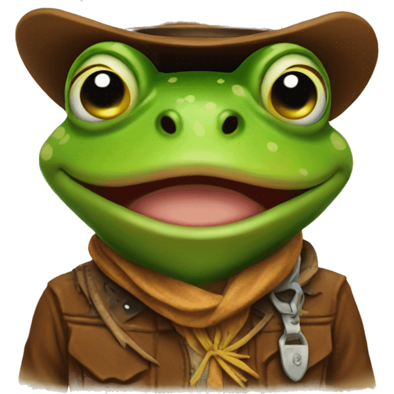 Cowboy frog emoji