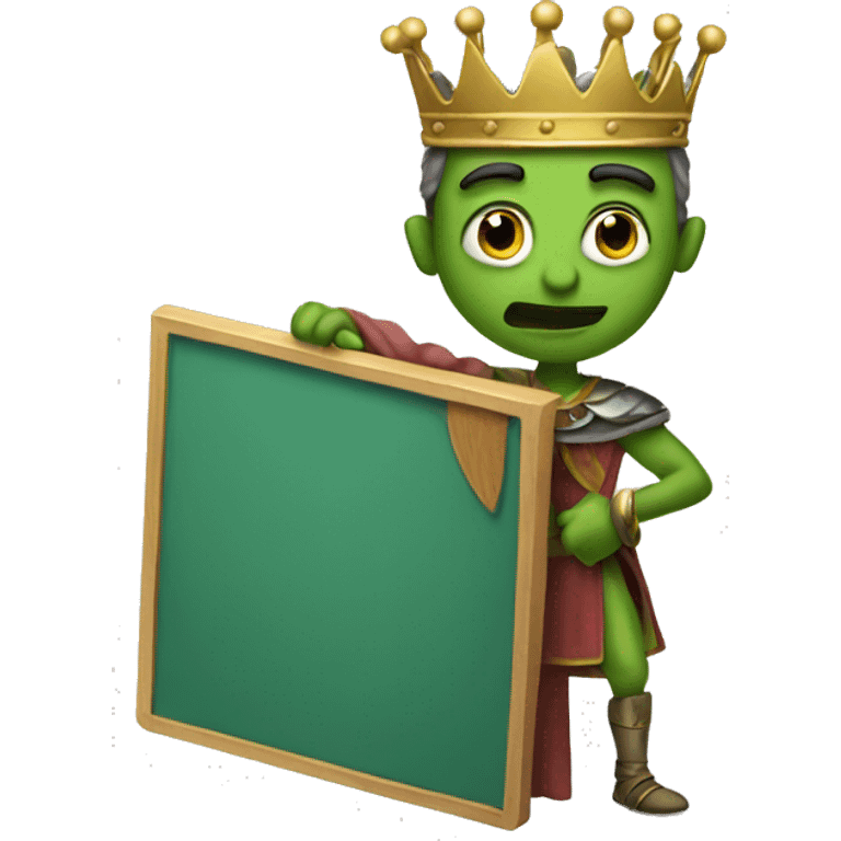 greak king holding a board emoji