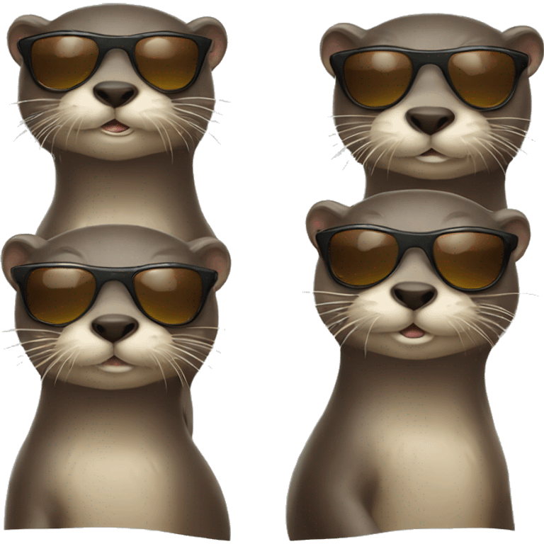 Otter with sunglasses emoji