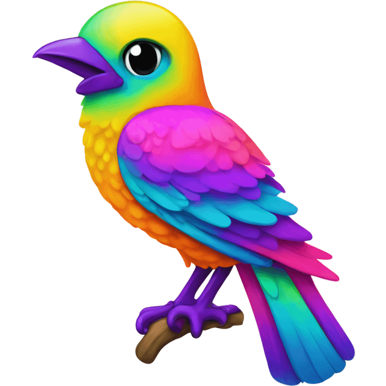 lisa frank style bird emoji