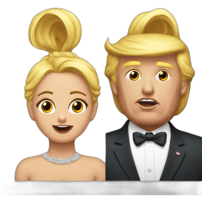 Trump qui fait un bisou emoji