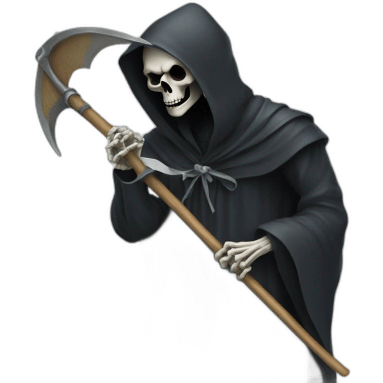 a grim reaper with a scythe emoji