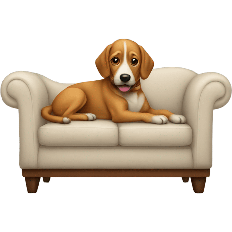 a couch with a dog on it emoji