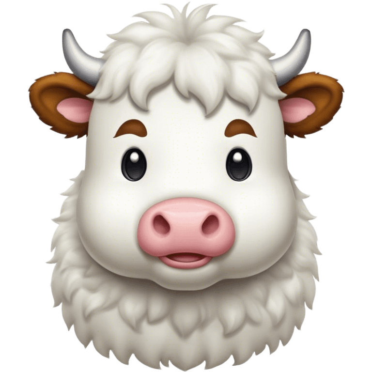 fluffy cow emoji