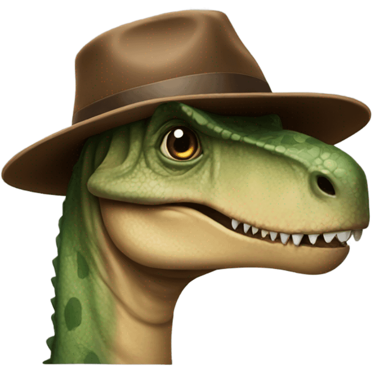 dinosaur with a hat emoji