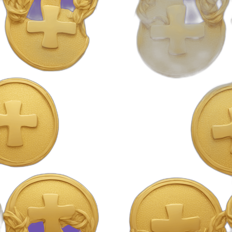 Gold cross medal emoji