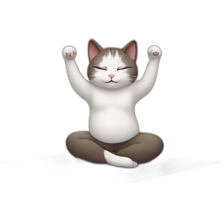 Cat yoga emoji