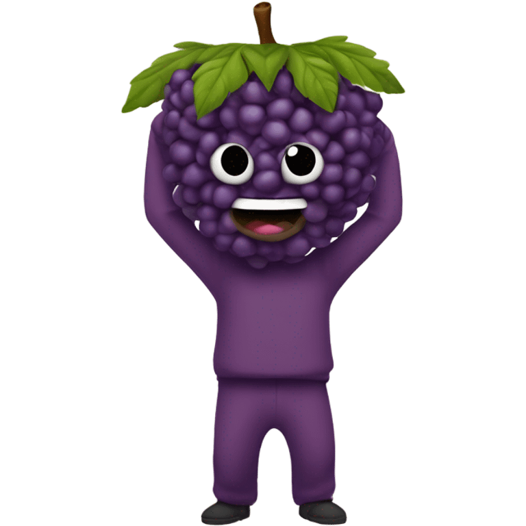 Mulberry with legs and arms emoji