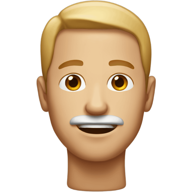 white man with brown around his mouth  emoji