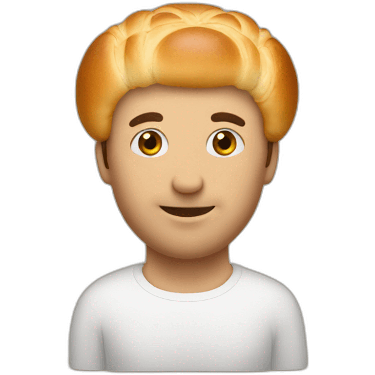 man with brioche head emoji