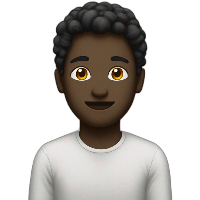 Personne noir qui ramasse du coton emoji