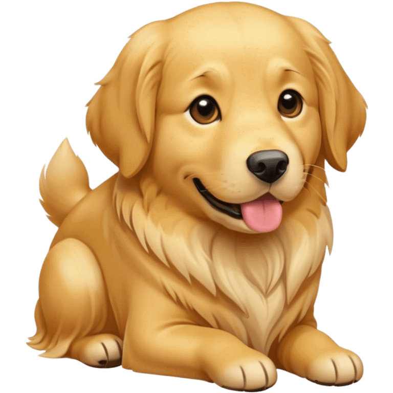 Golden retriver dog emoji