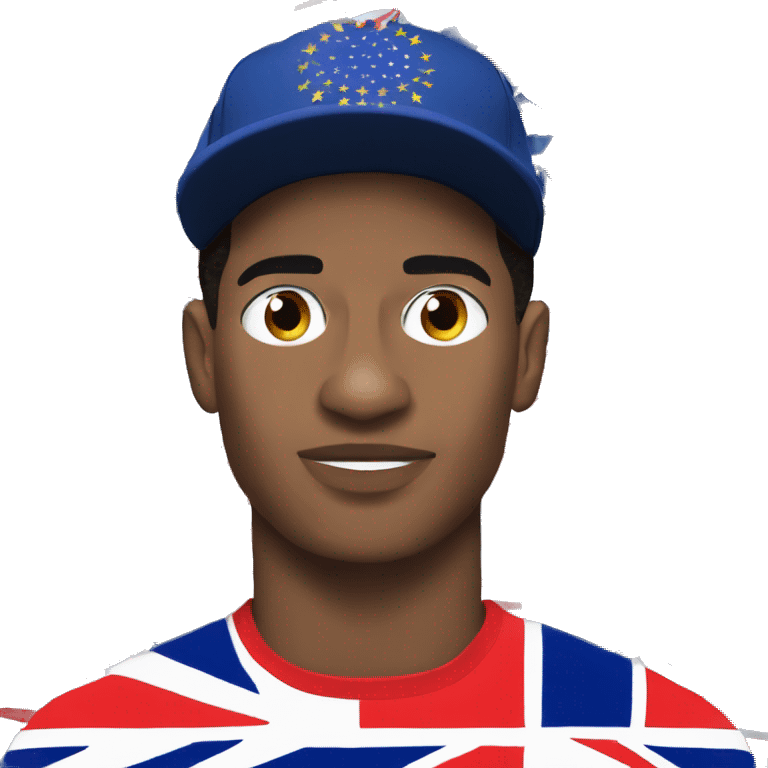 Marcus Rashford wearing a brexit hat emoji