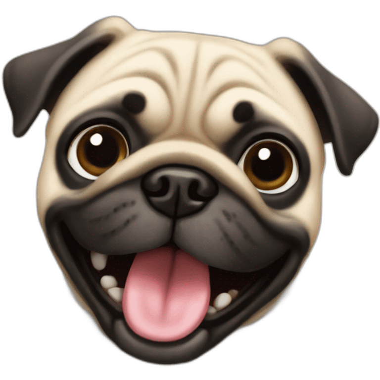 happy pug emoji