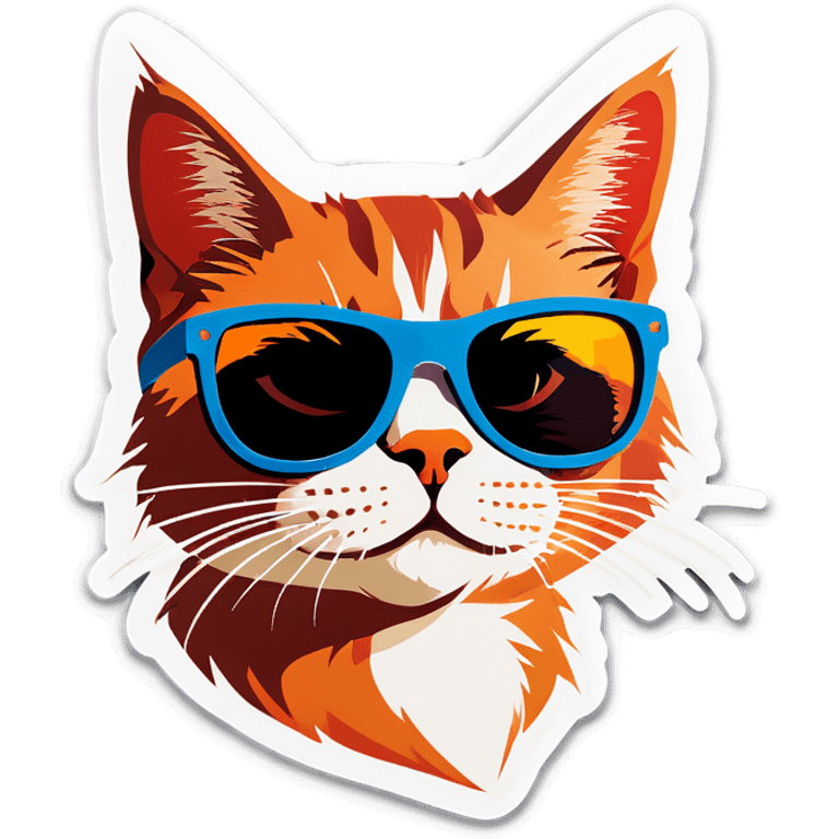 Cat with sunglasses emoji