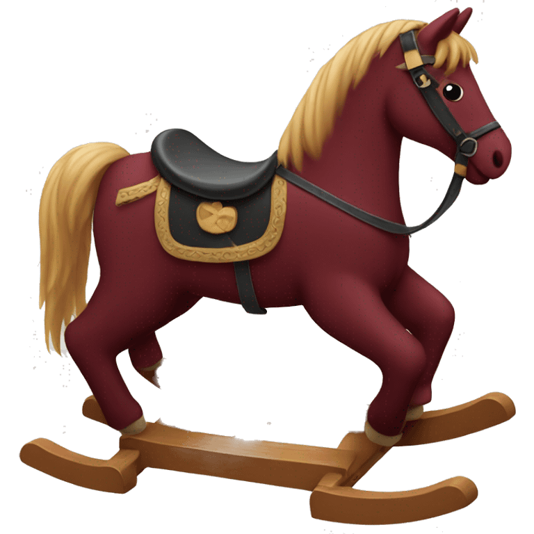 burgundy rocking horse emoji