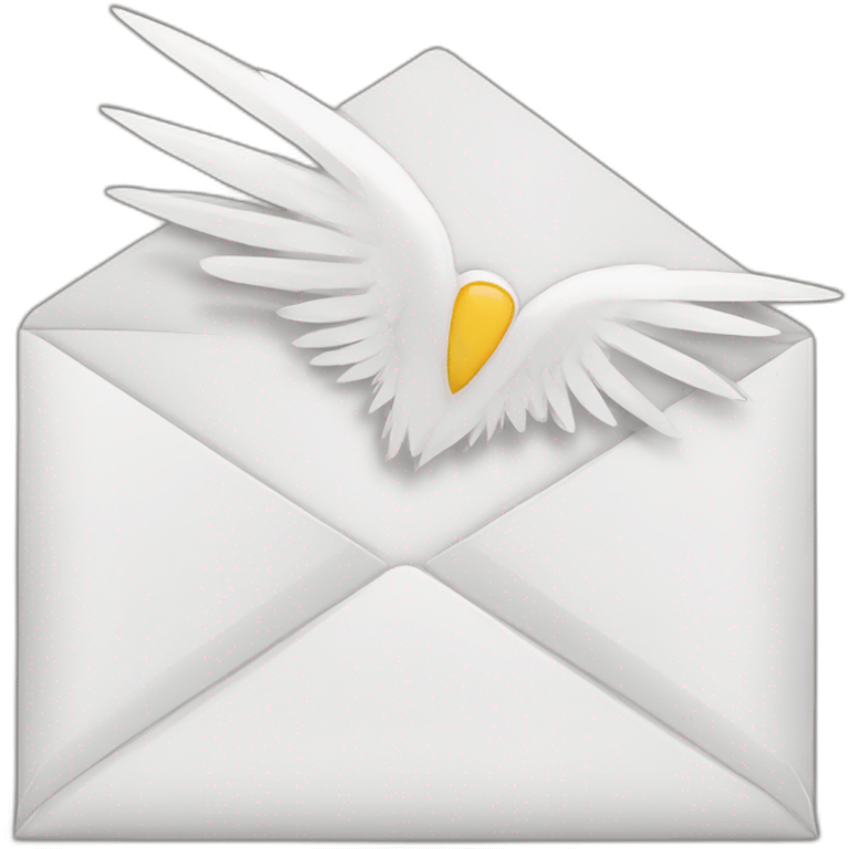 white envelope with wings emoji