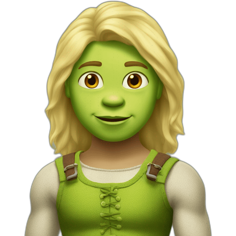 shrek met blond haar emoji