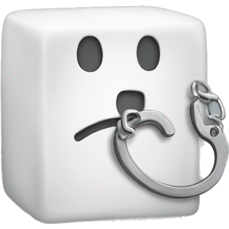 sugar cube with handcuff emoji