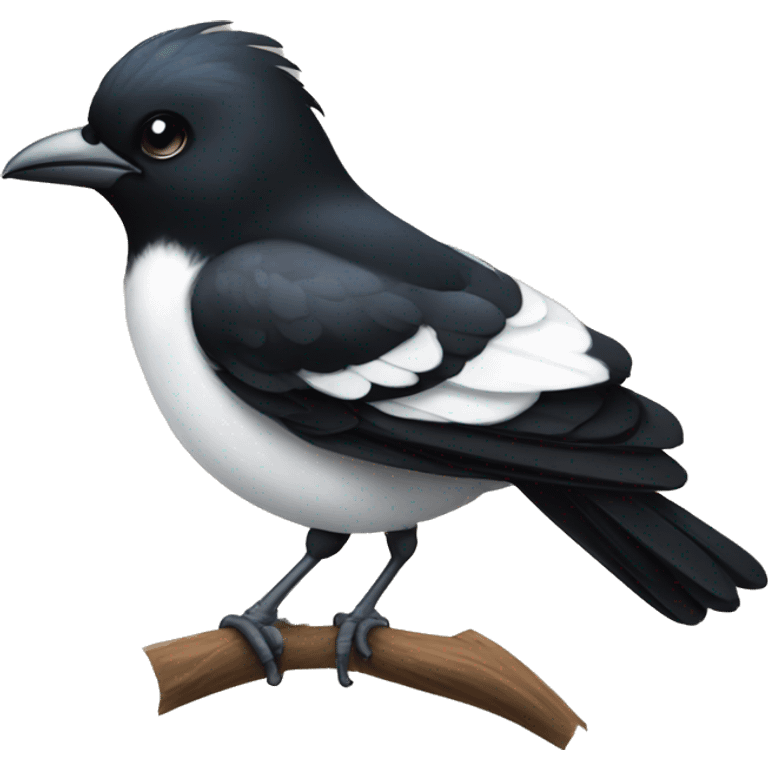 Cute bird magpie  emoji