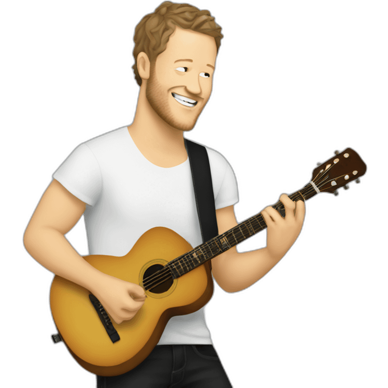 Dan reynolds qui joue de la guitare emoji