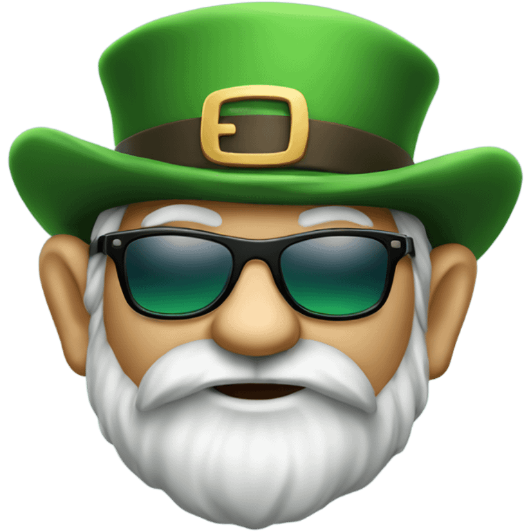 Leprechaun with sunglasses  emoji