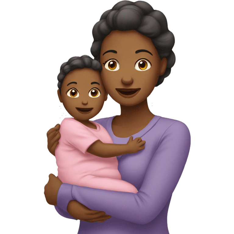 mom and baby girl emoji