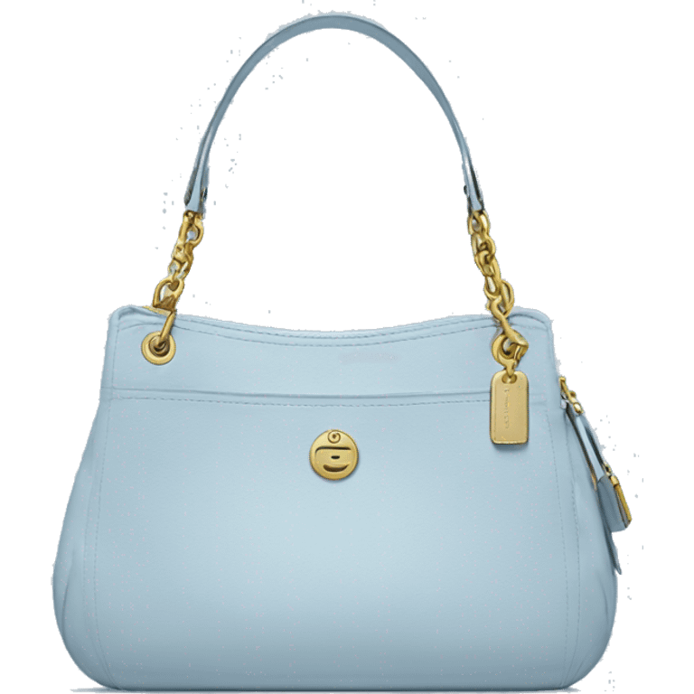 Pastel blue coach purse emoji