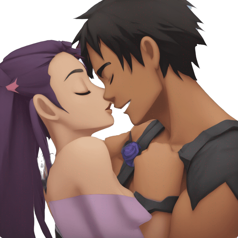 rossiu and simone kissing gurren lagann emoji