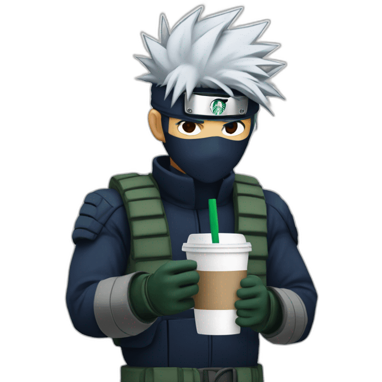 kakashi drinks starbucks emoji