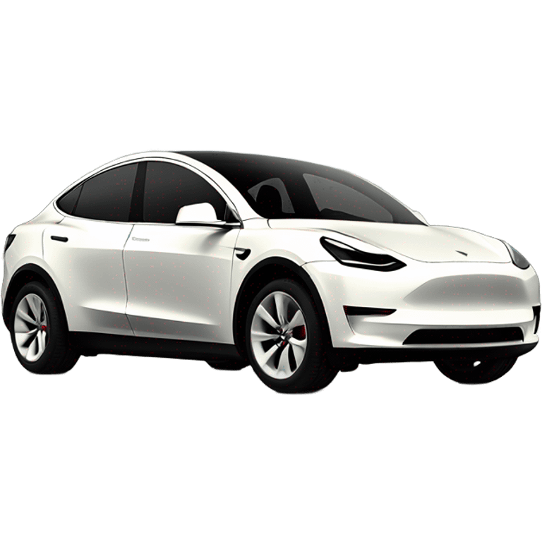 White Tesla model y emoji