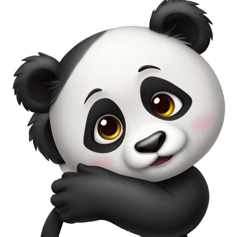 Panda hugging another panda emoji