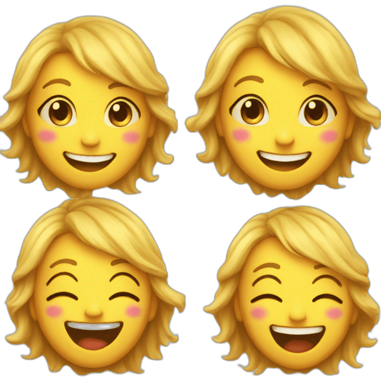 An emoji representing the feeling of joy using a combination of vibrant colors and a smiling face. emoji