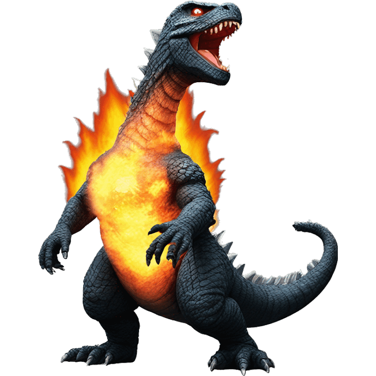 Burning Godzilla 1995 emoji