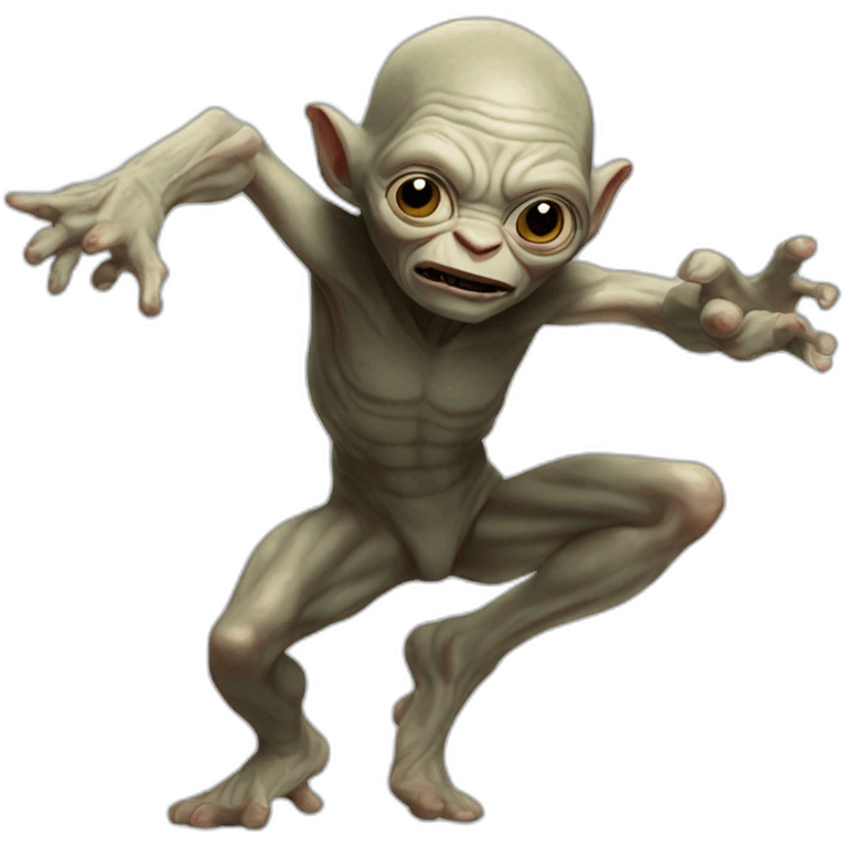 Gollum dancing as Iron man emoji