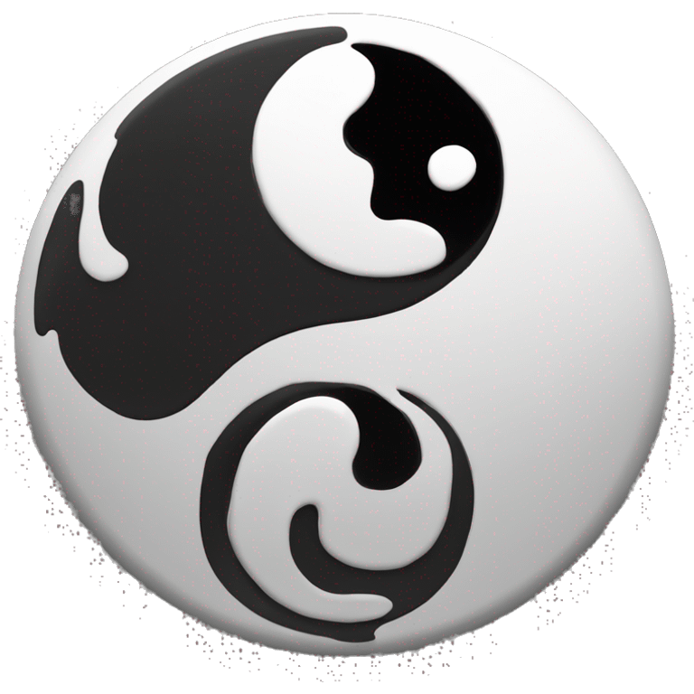 Ying-Yang black white version  emoji