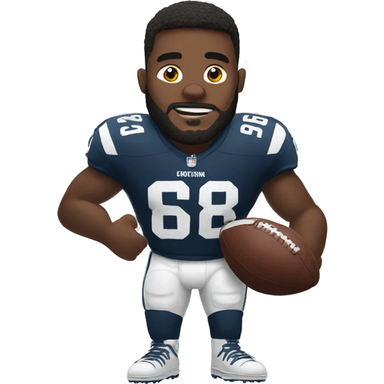 NFL player holding trade sign emoji