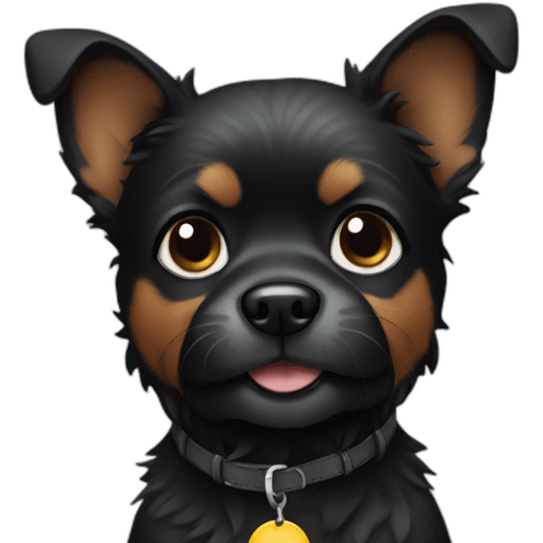 Black small Dog emoji