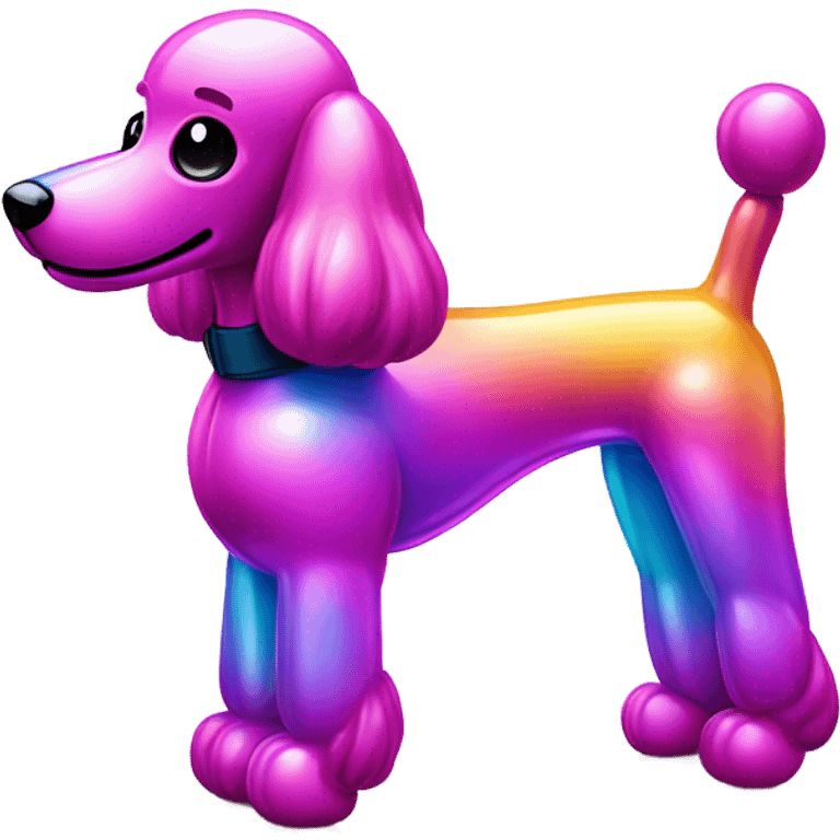 A shiny ballon dog emoji