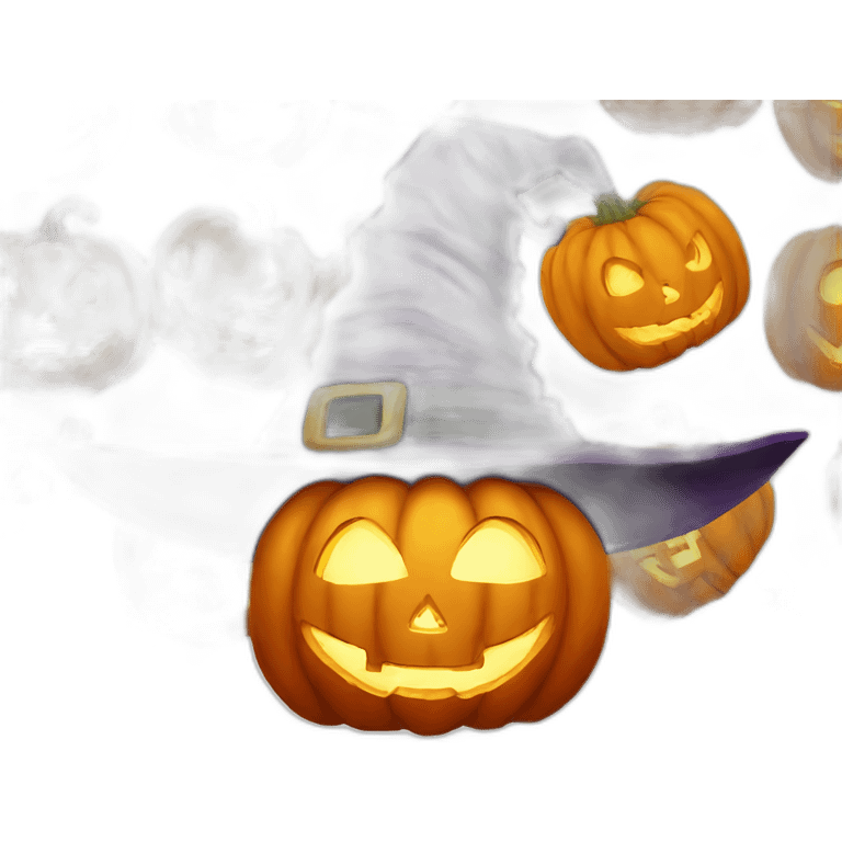 jack-o-lantern wearing wizard hat emoji