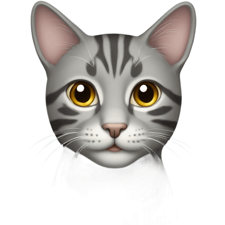 grey tabby cat  emoji