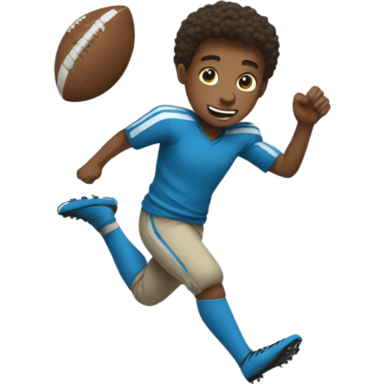 boy kicking football emoji