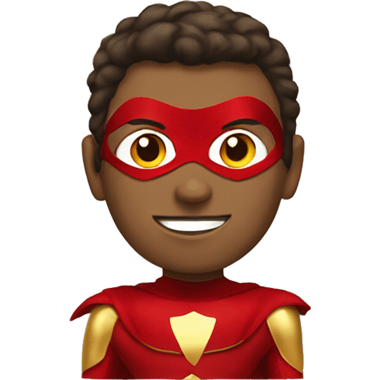 red and gold superhero emoji