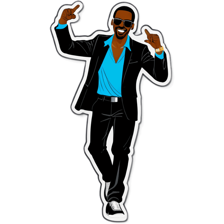 Black man partying  emoji