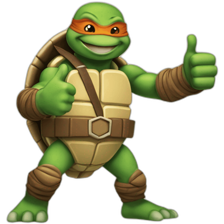 ninja turtle thumbs up emoji