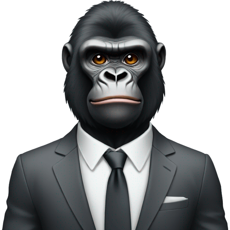 Gorilla either a suit  emoji