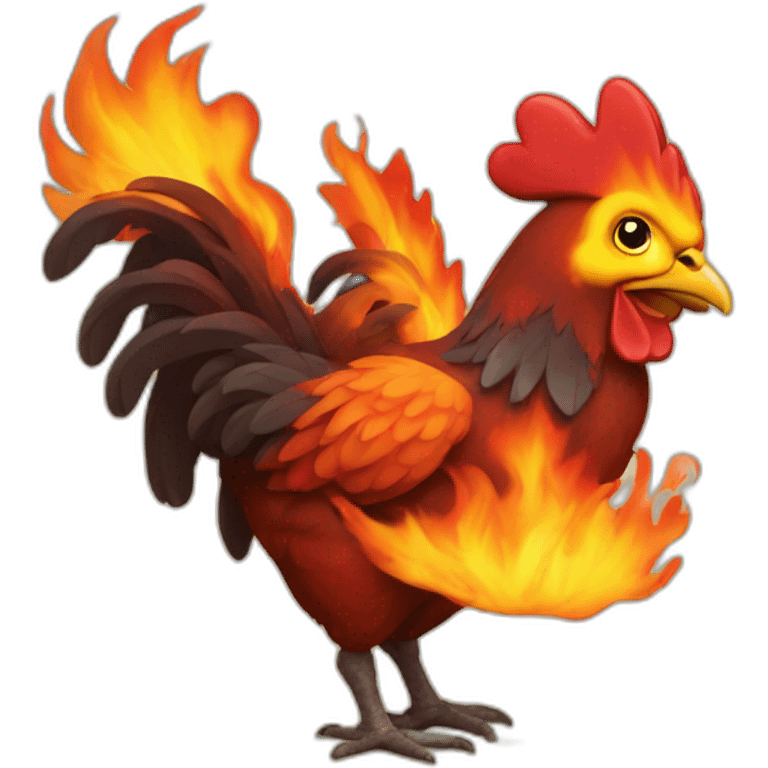 fire chicken emoji