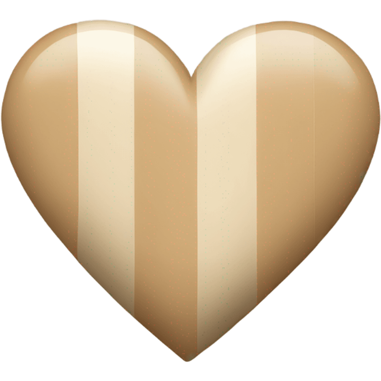 Beige striped heart  emoji