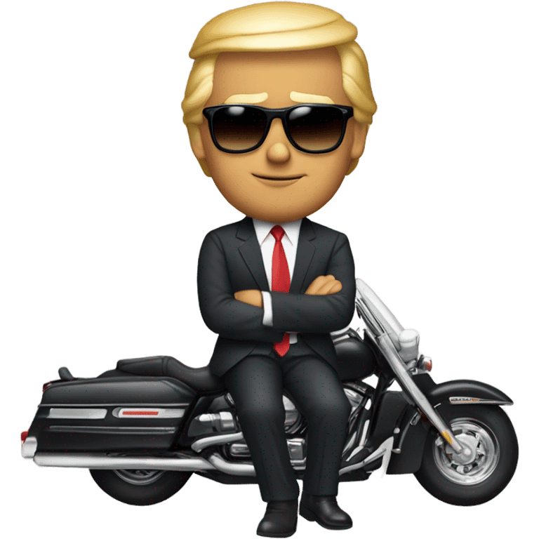 Trump riding in low rider emoji